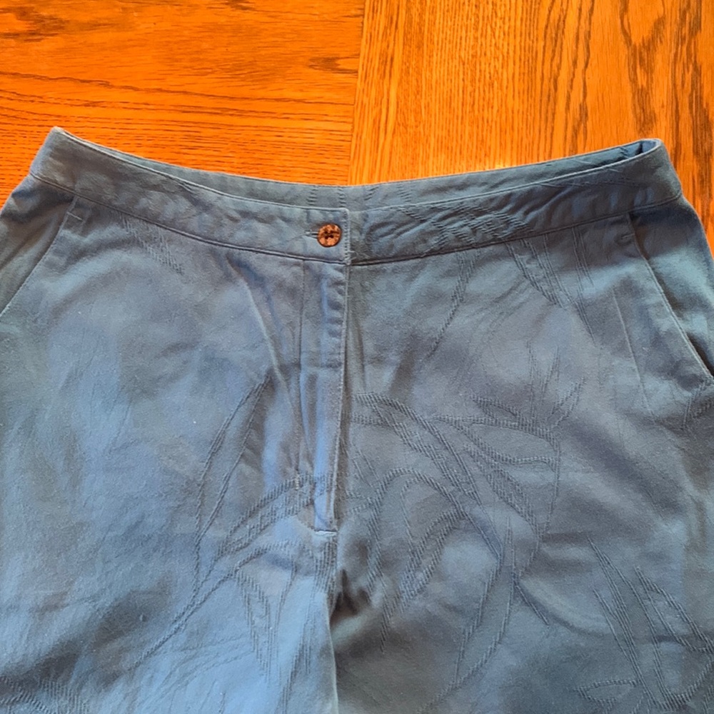 Banana Bay Fine Resortwear Cotton Damask Cropped Pants